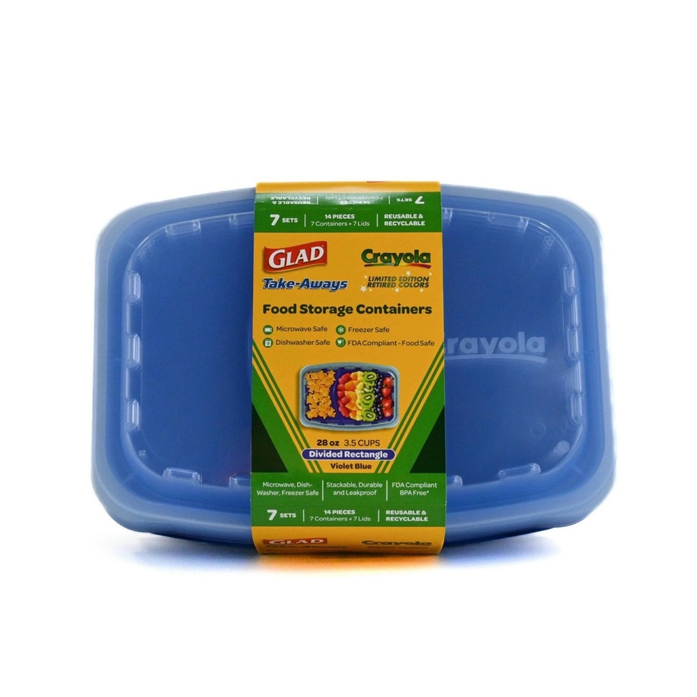 Crayola Limited Edition Retired Color “Violet Blue” Food Storage Containers